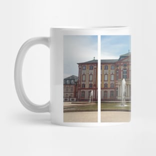 Bruchsal Palace (Schloss Bruchsal), also called the Damiansburg, is a Baroque palace complex located in the Baden-Wurttemberg. A fine Roccoco decoration. Germany Mug